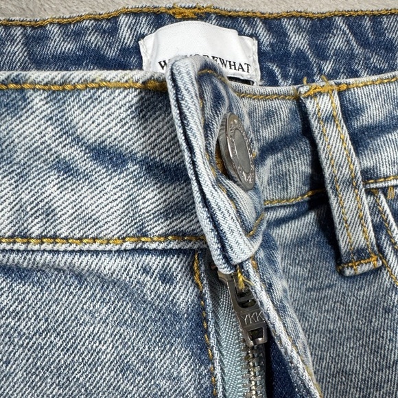 NWT WeWoreWhat Low Rise Rolled Light Vintage Distressed Denim Jean Shorts 26 - Picture 4 of 16